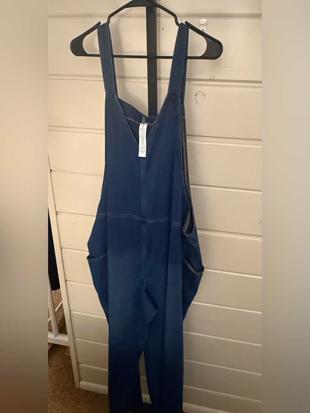 HALARA Navy Blue Relaxed Overalls Jumpsuit